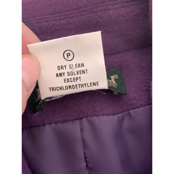 Harve Bernard full zip jacket sweater wool cashmere womens size medium 8 purple - Picture 4 of 7